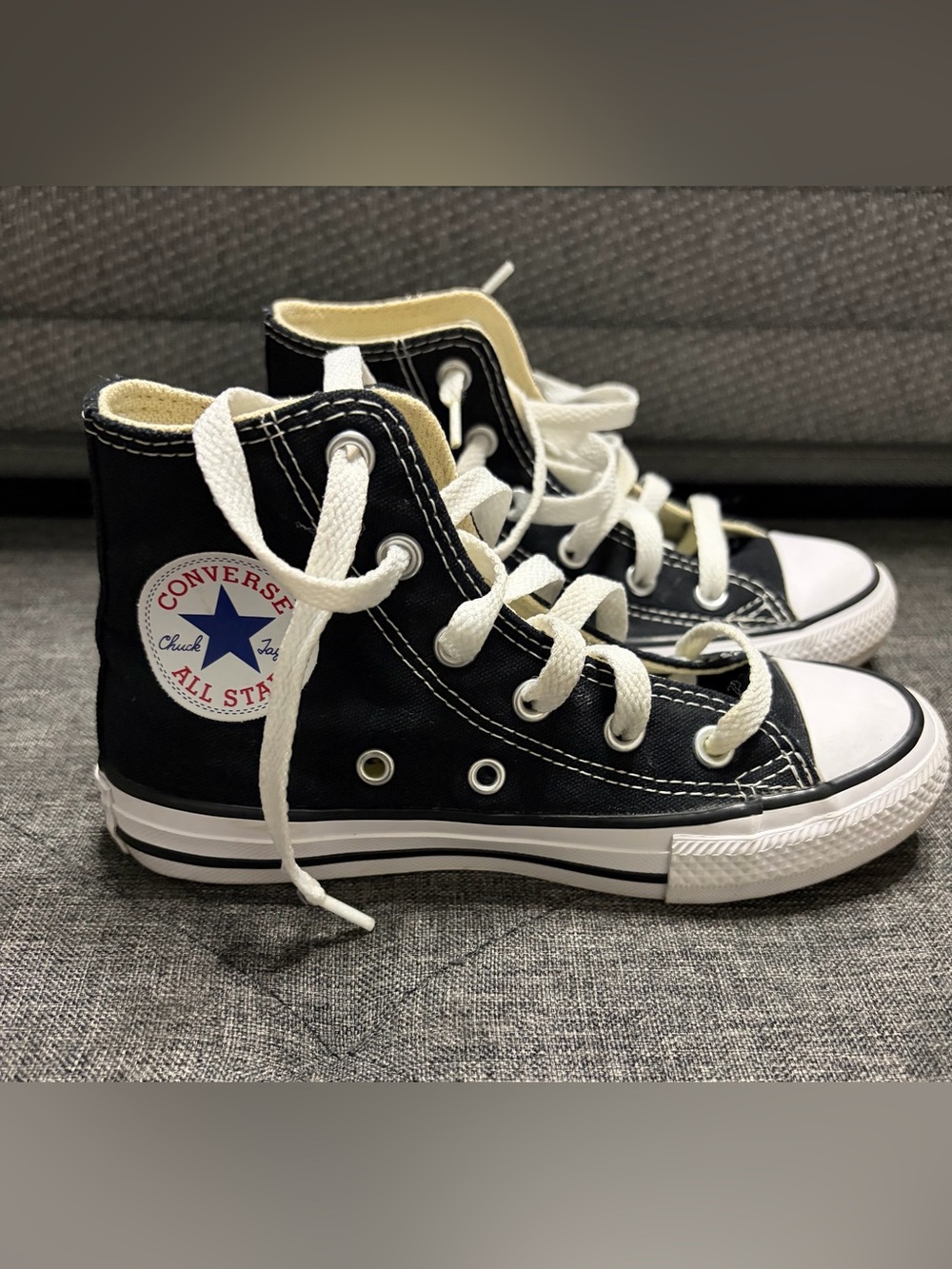 Converse Kids Black and White High Top Sneakers